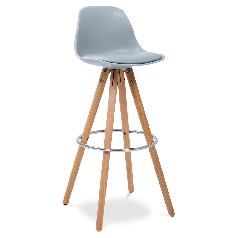Buy Muriel Scandinavian design Bar stool with cushion Wood White