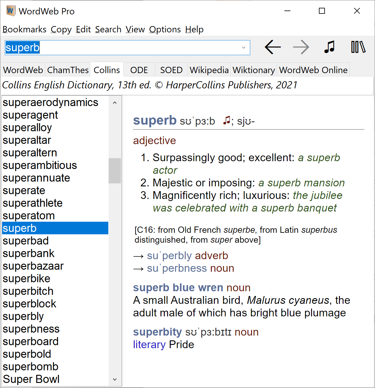 Word Collins English Dictionary
