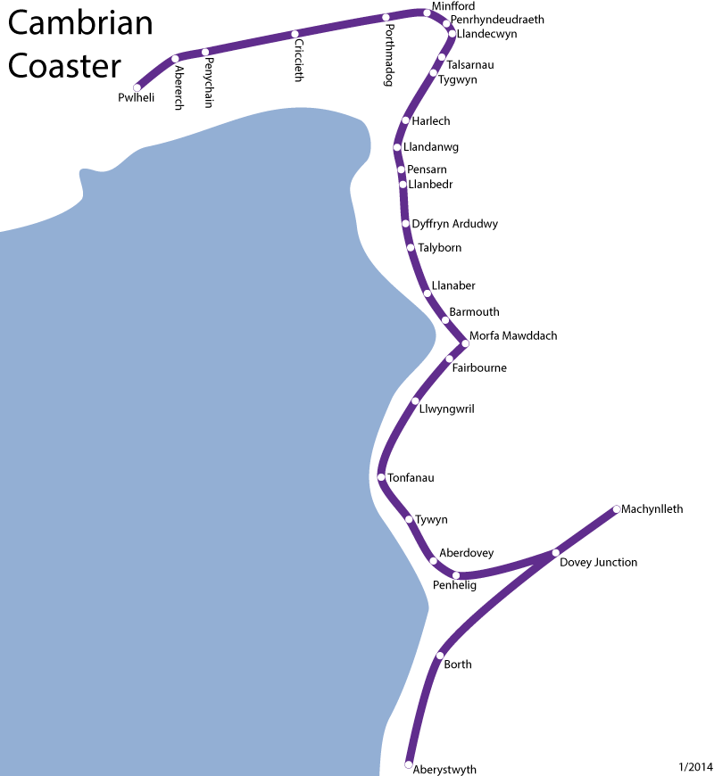Cambrian Coaster Day Ranger Welsh Cambrian Coast rail pass