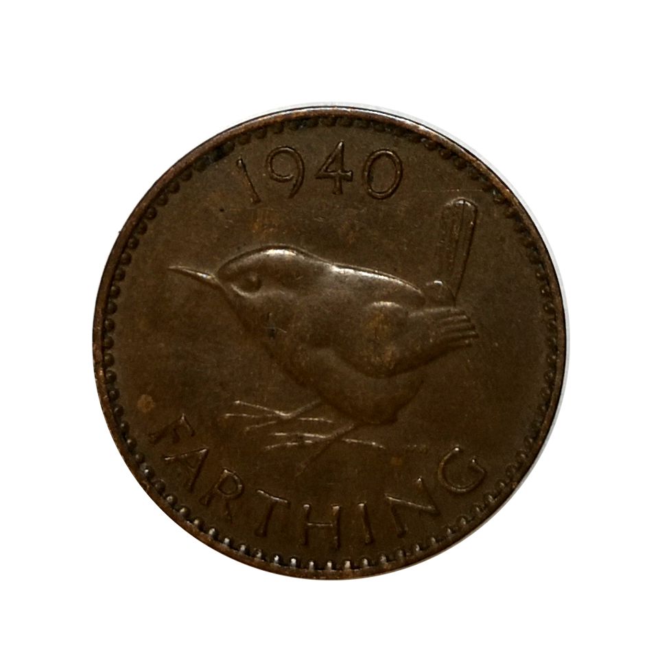 1940 Farthing, King VI, Wren Design For Sale