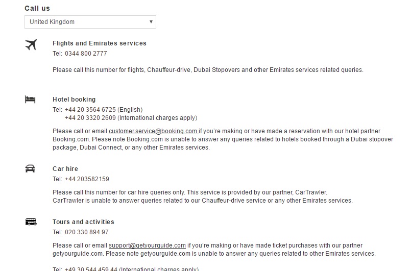 Emirates UK Customers Contact Number 0344 800 2777 Local Rate