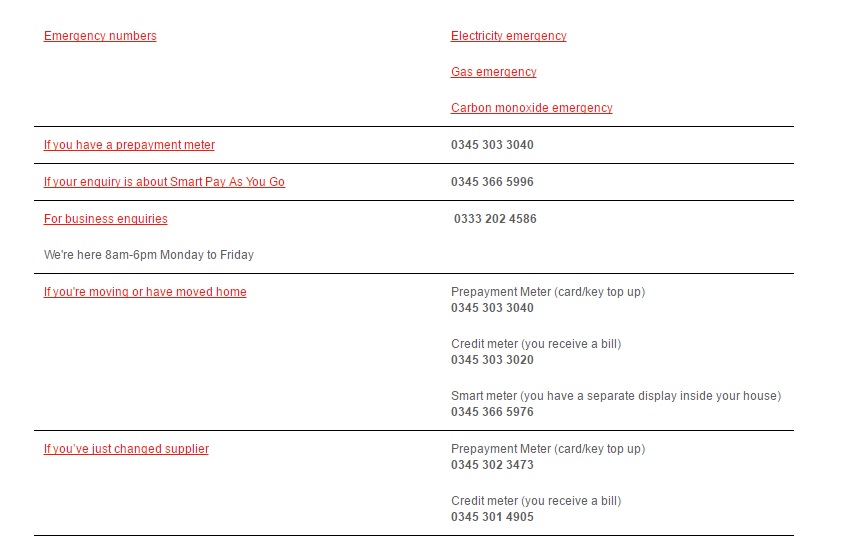 Eon Energy Customers Contact Number 0345 303 3040 (Prepayment meter) or