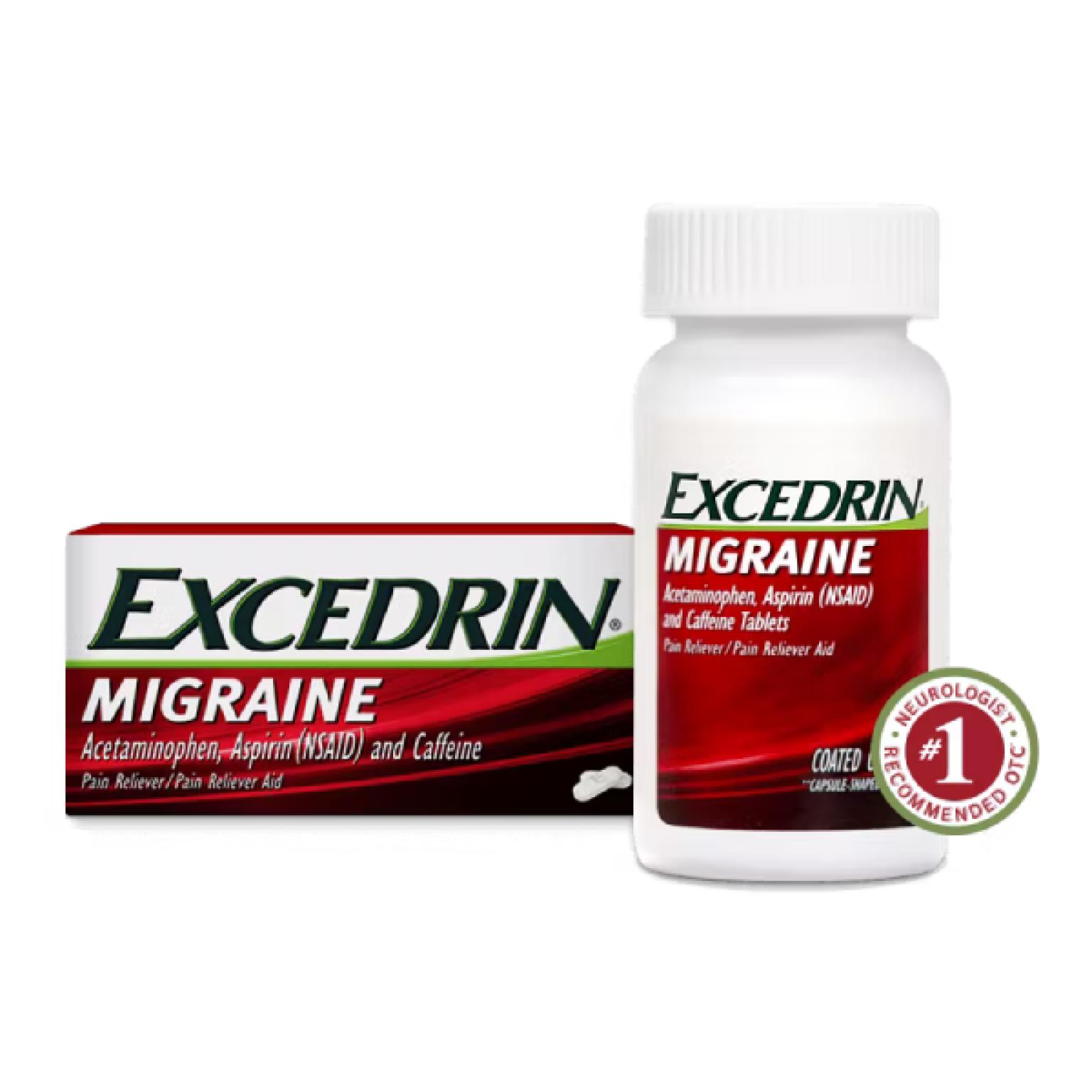 Excedrin Migraine Medicine for Migraine Headache Relief 100 Tablets