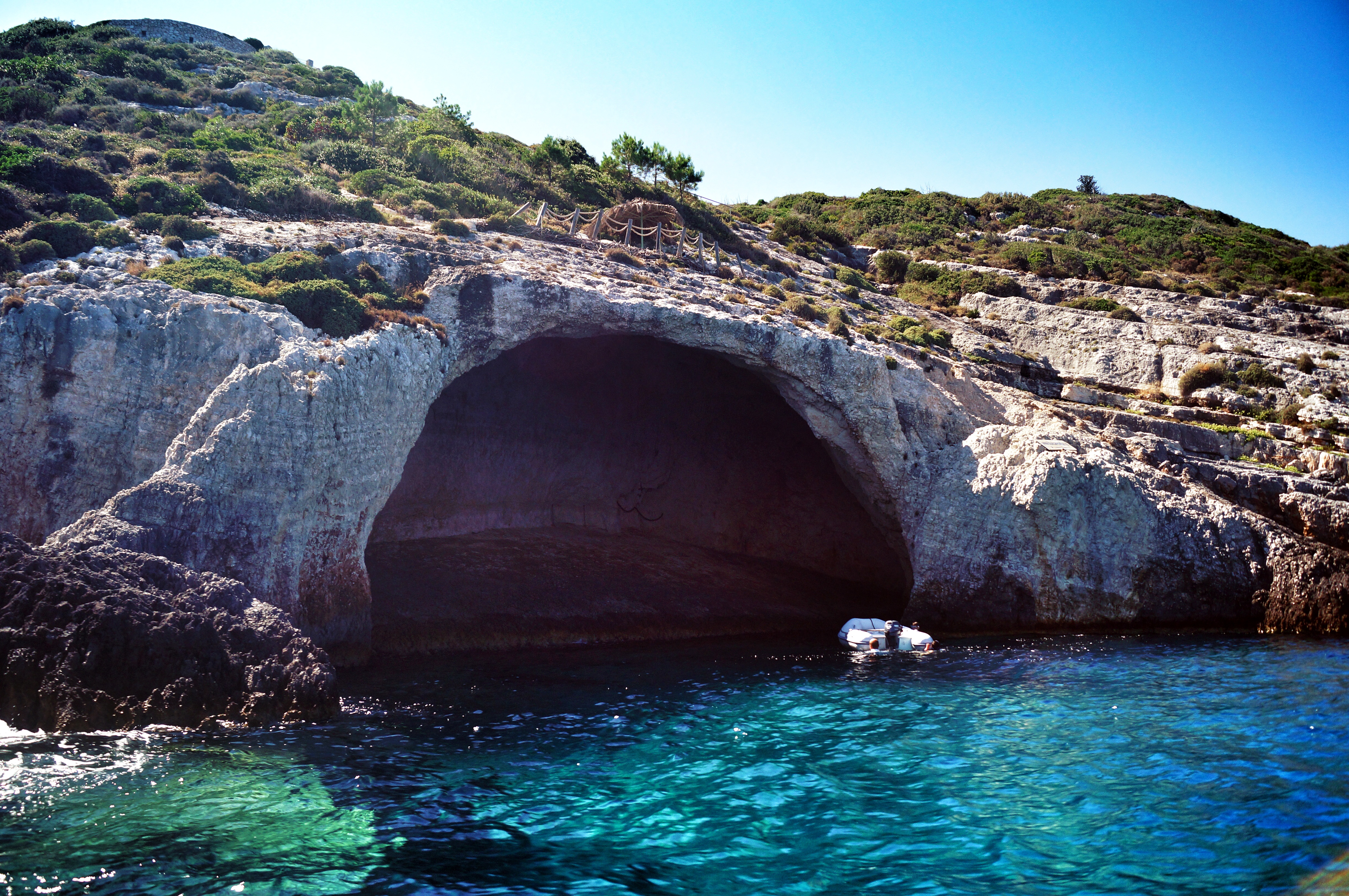 błękitne groty w Zakynthos