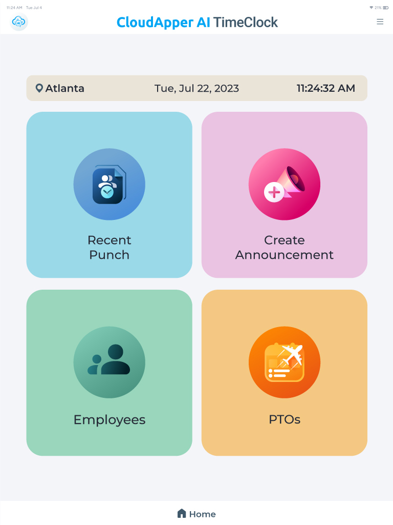 Add RealTime Announcements on Time Clock for UKG