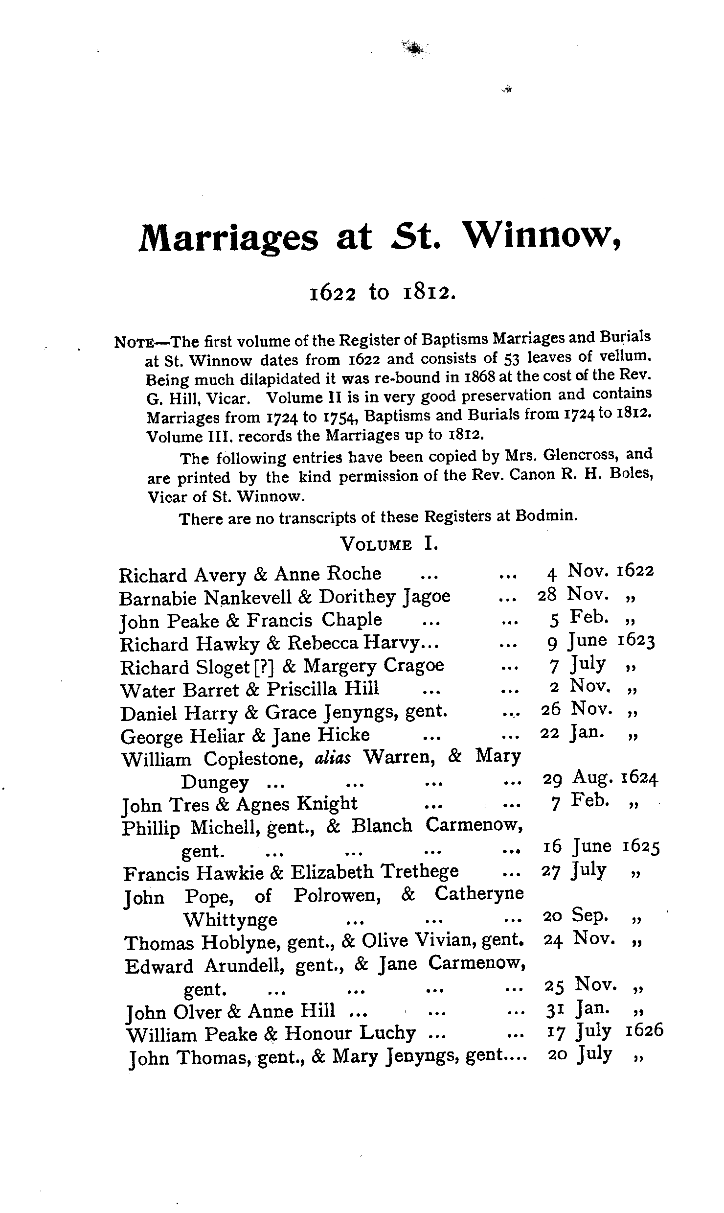 Cornwall Parish Registers Marriages volume 10 viewing page 71
