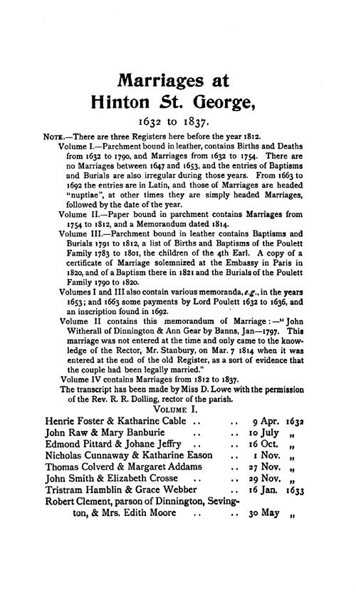 Somerset Parish Registers Marriages volume 13 viewing page 29