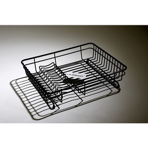 Delfinware Medium Flat Dish Drainer Black