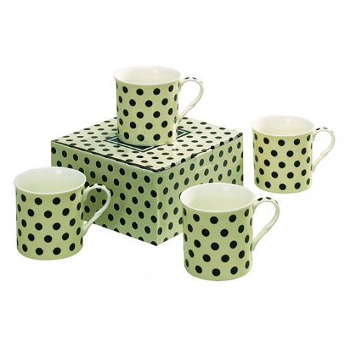 Heath McCabe Countess Black Spot on Cream Mug Set