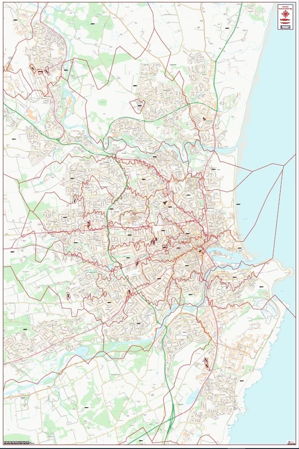 Central Aberdeen Postcode City Street Map Digital Download ukmaps.co.uk