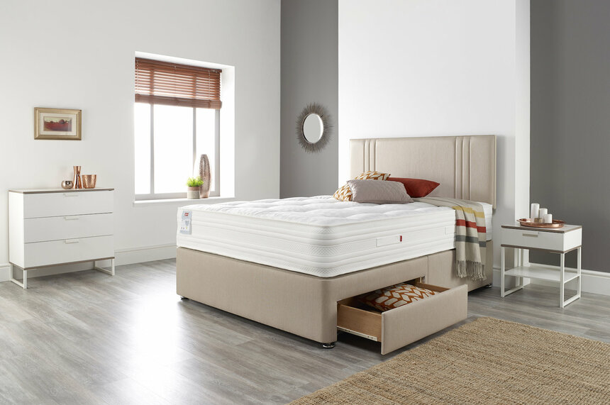 Slumberland Halo Pocket 1400 Divan Bed Set On Legs UK Mattress Guides