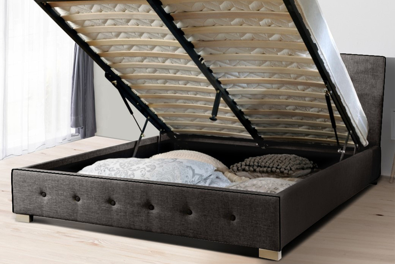 Gas Lift Kidman Ottoman Bed & Mattress Option 4 Colours & 3 Sizes
