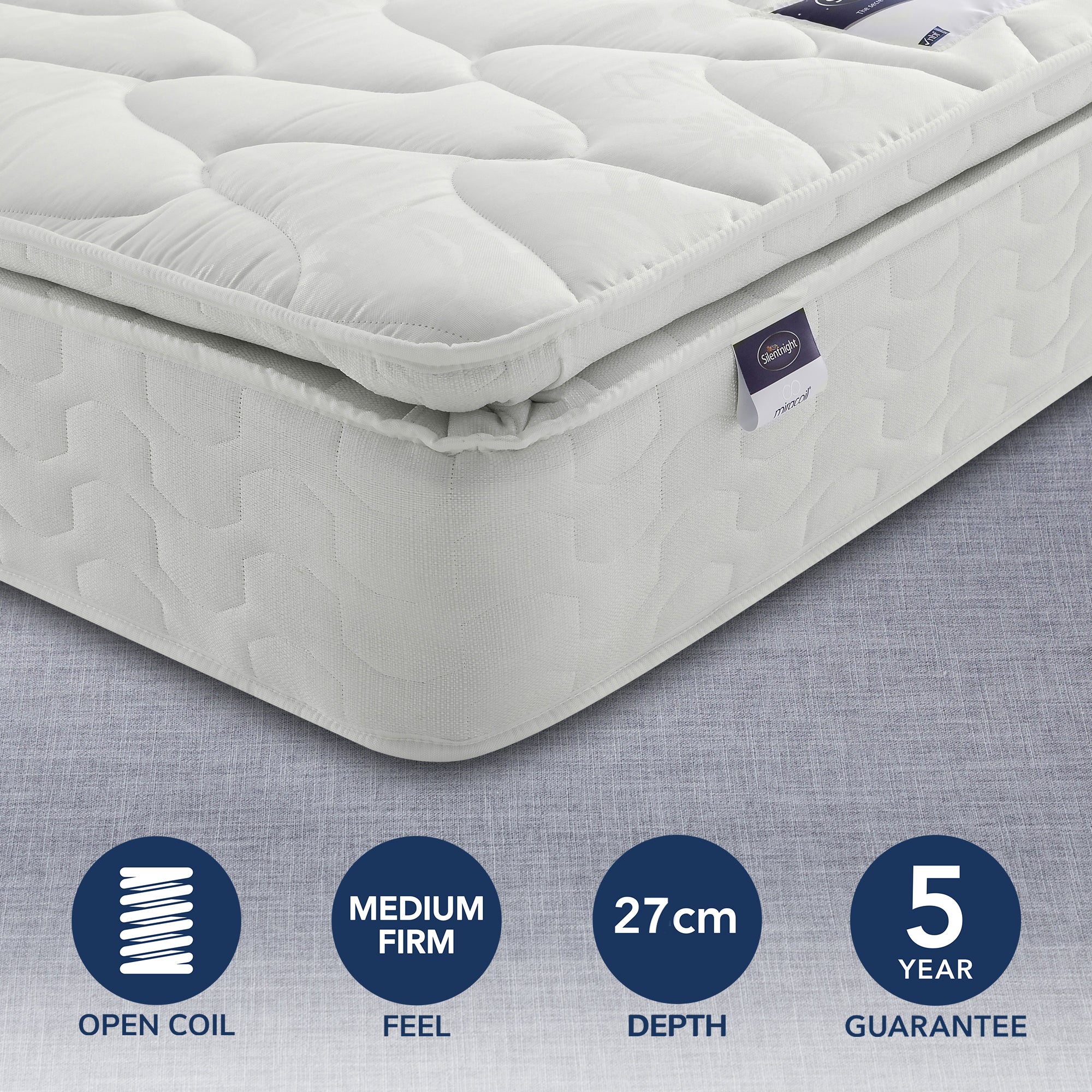 Silentnight Medium Firm Miracoil Pillowtop Mattress UK Mattress Guides