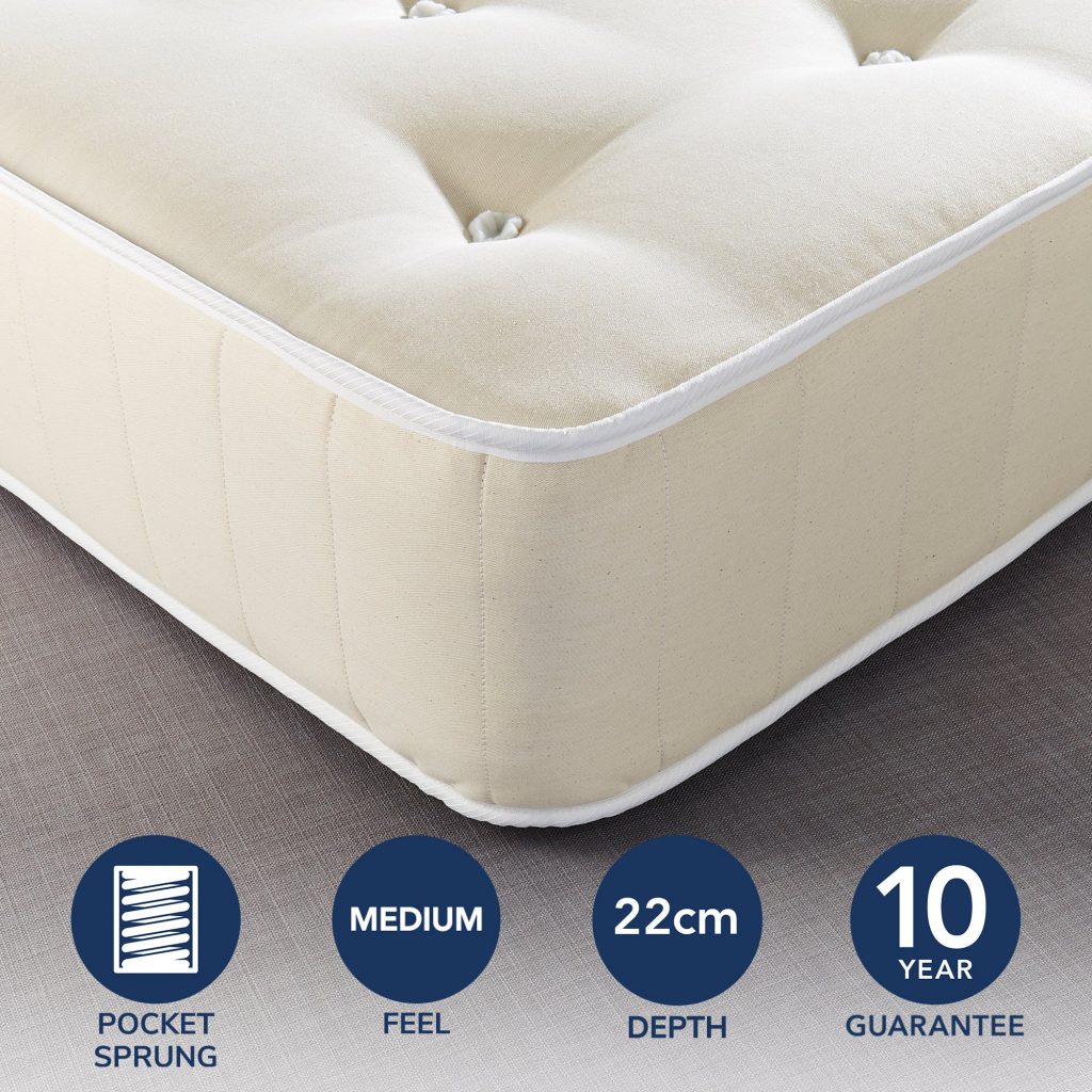 Fogarty Dreamy Comfort Eco Cotton 1000 Pocket Sprung Mattress UK