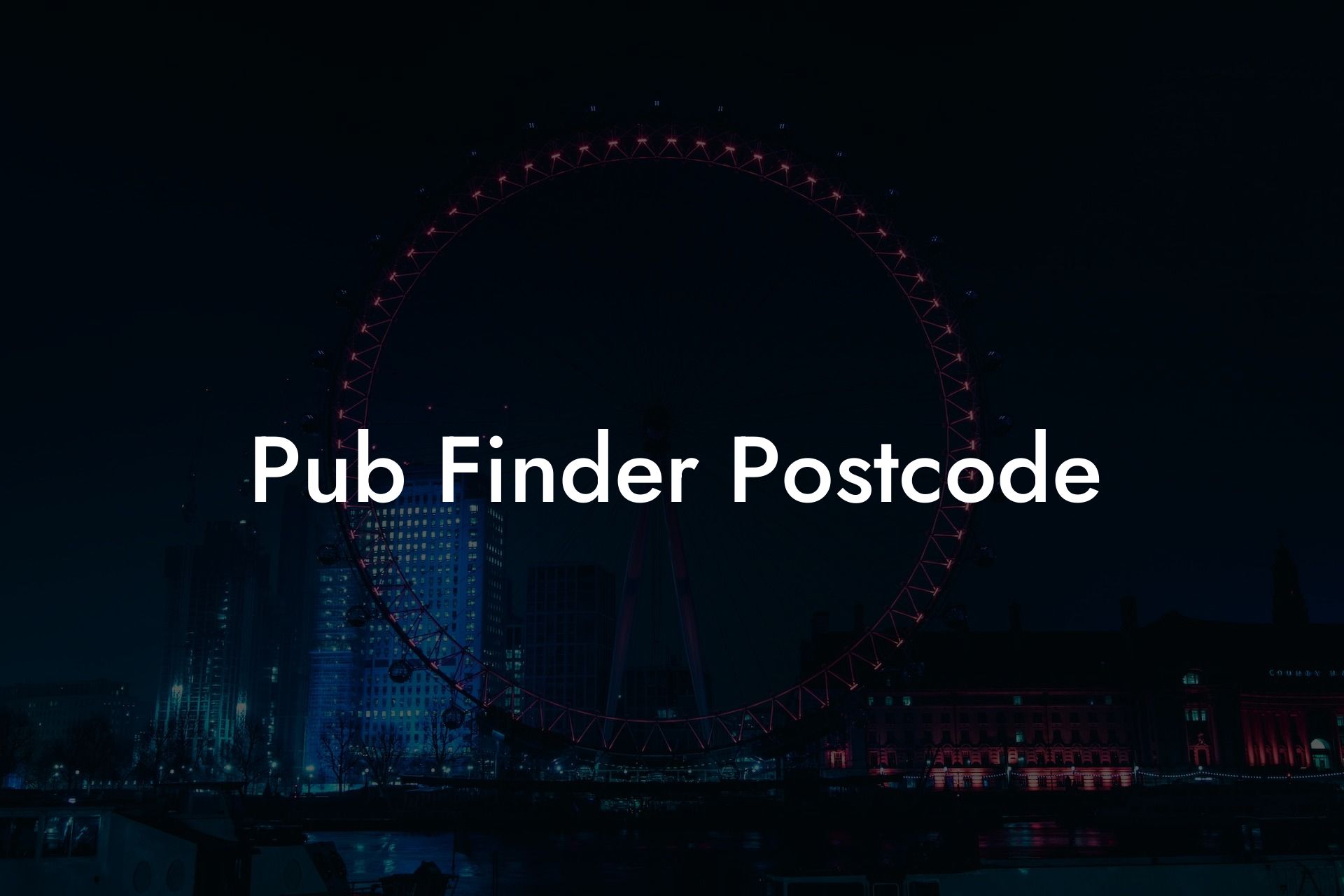 Pub Finder Postcode UK Postcode Database CSV & MySQL Postcodes
