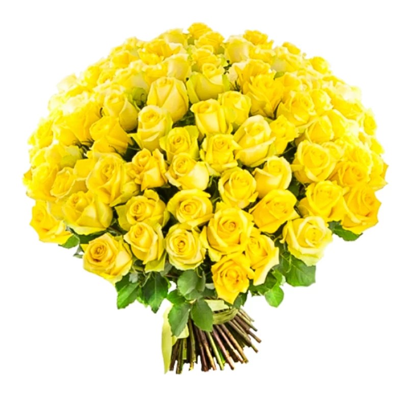 101 Yellow Roses Bouquet Roses Delivery in Kyiv, Odesa, Kharkiv, Lviv