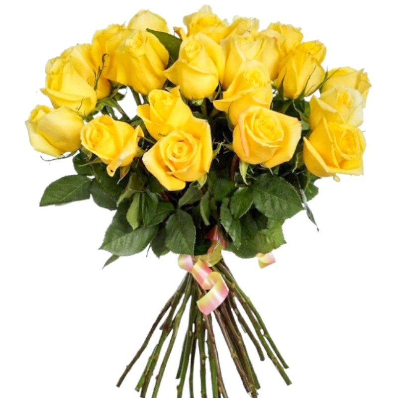 21 Yellow Roses Bouquet Roses Delivery in Kyiv, Odesa, Kharkiv, Lviv