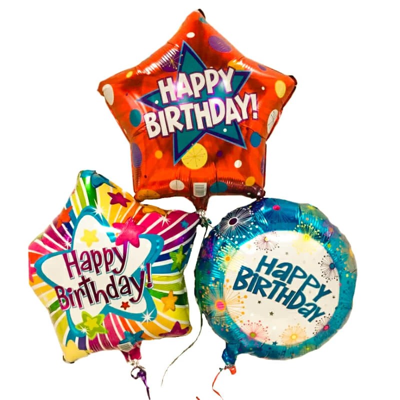 3 Happy Birthday Balloons Gifts Delivery in Ukraine. Prices, Photos