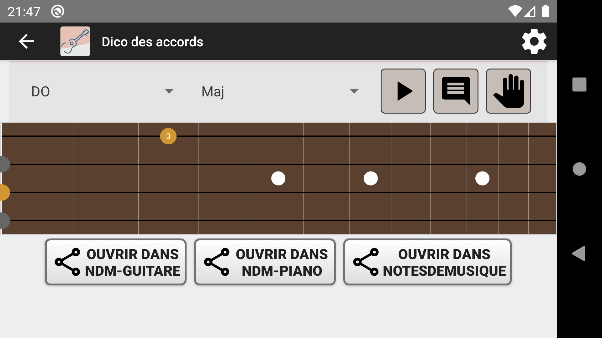 NDM Ukulélé Application Android Gratuite