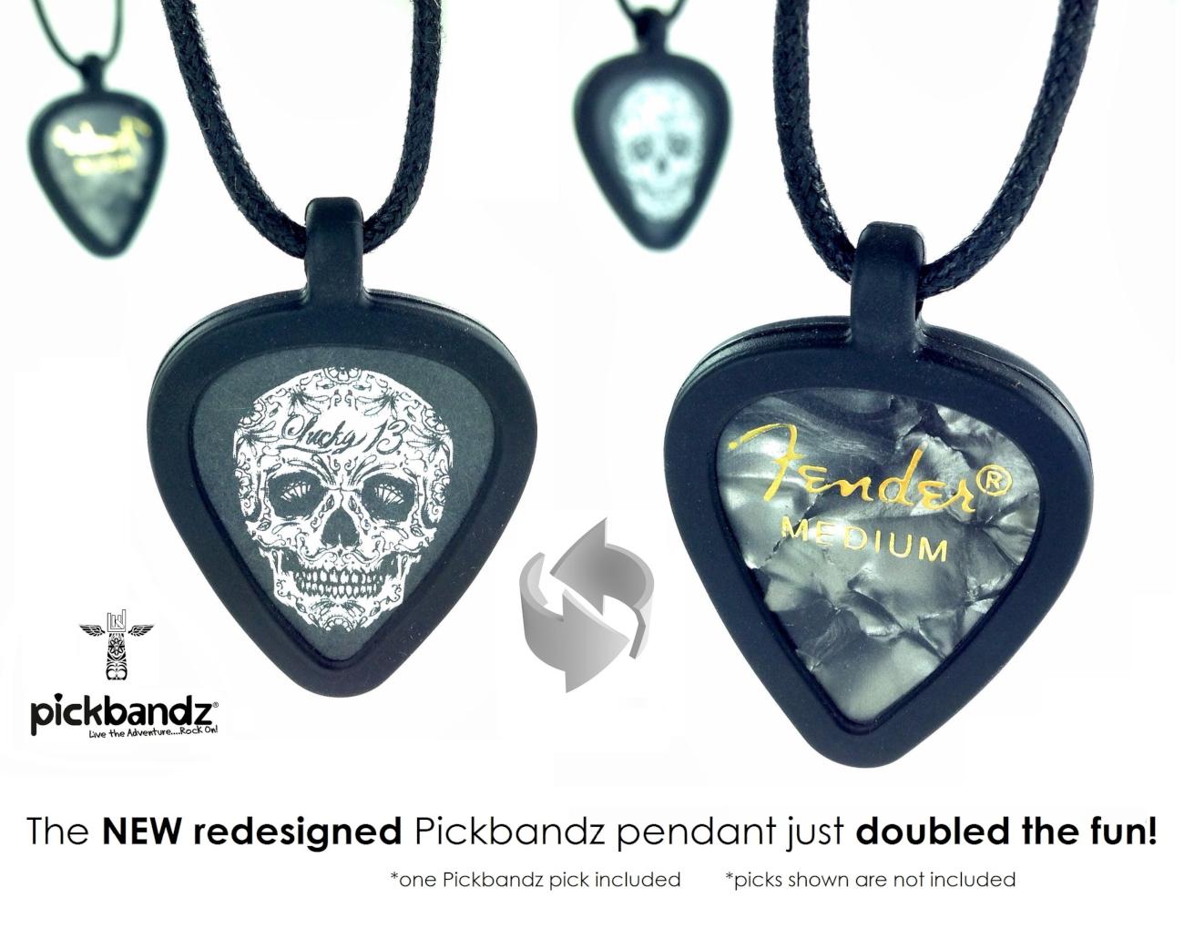Epic Black Pickbandz® Guitar Pick Holder Pick Necklace Wisiorek na