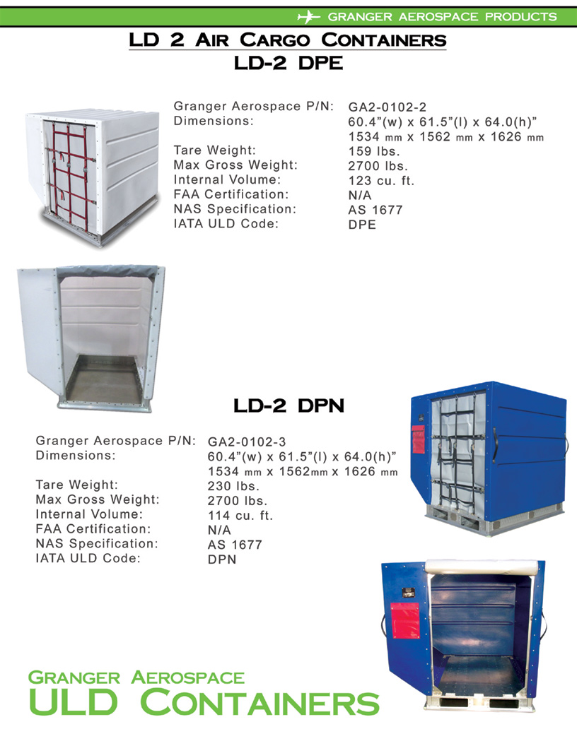 LD 2 ULD DPE Containers DPN Containers Air Cargo Containers ULD