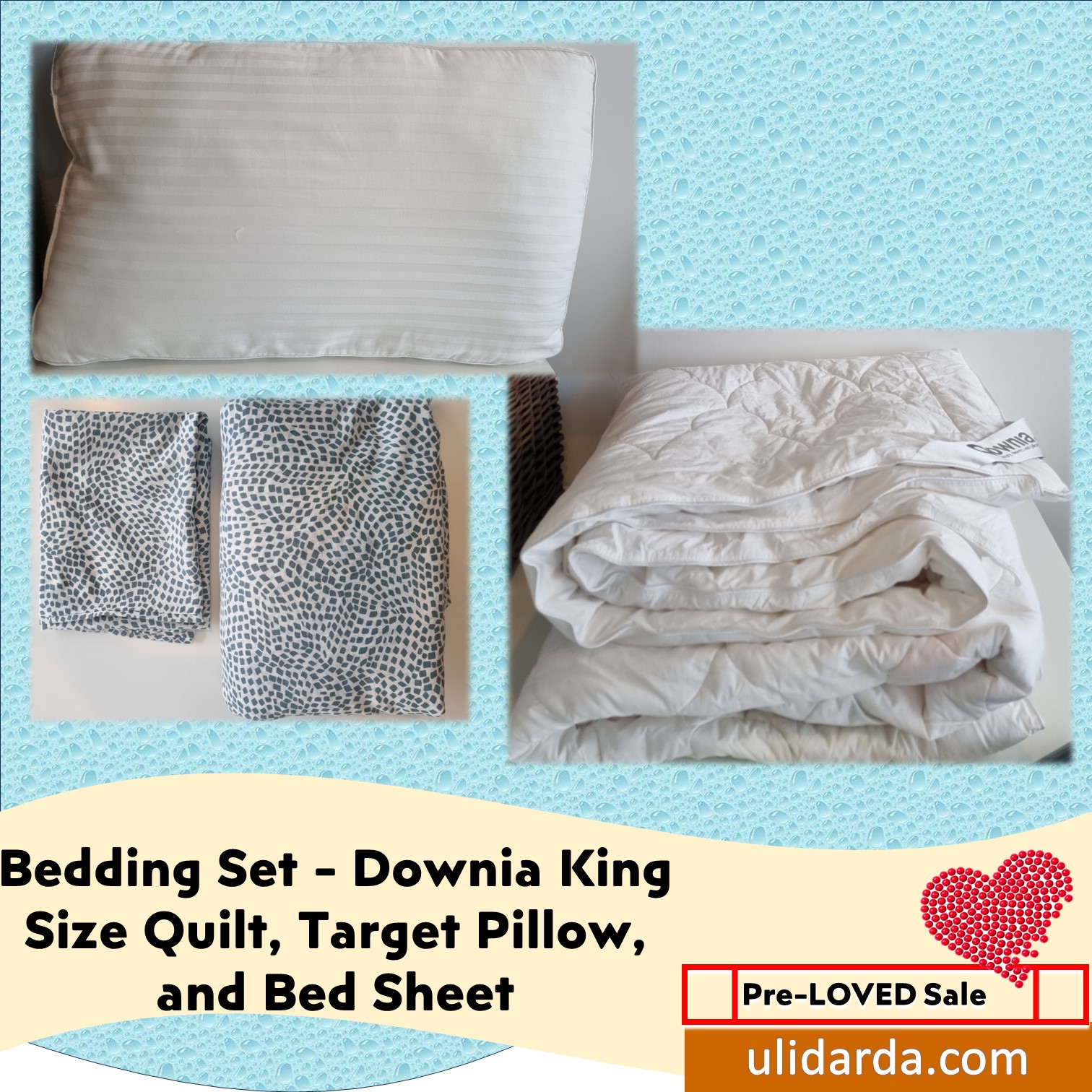 [SOLD] Preloved Sale Bedding Set Downia King Size Quilt, Target