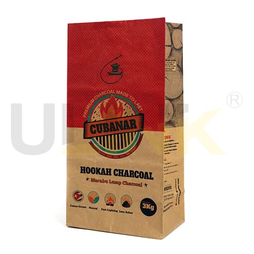 Empty 3kg Charcoal Packaging Paper Bag Manufacturer Customized Kraft