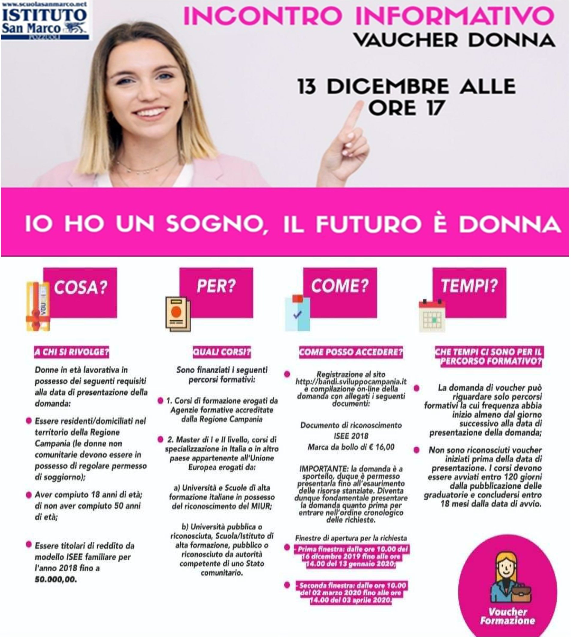 Pozzuoli – “Io Ho Un Sogno. Il Futuro È Donna”. Percorsi Formativi Per Le Donne In Età Lavorativa All' Istituto San Marco | Ulixes News 2126_x_1906_jpg