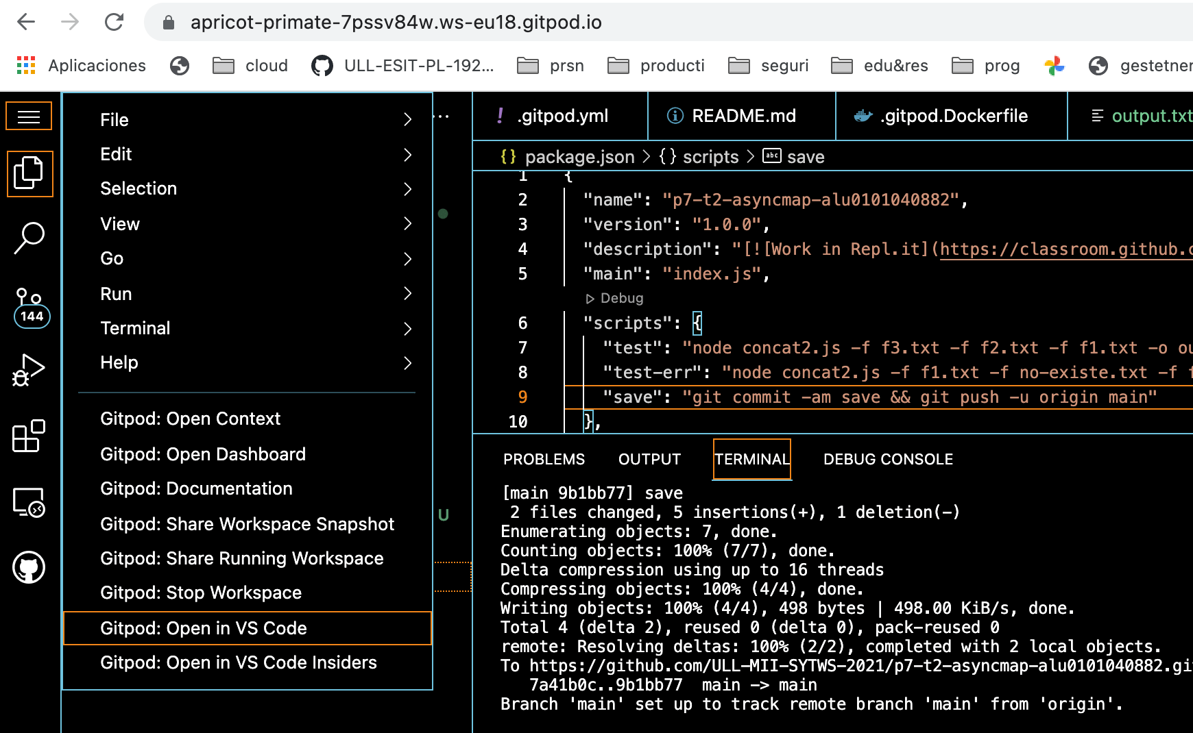 VS Code in Browsers Aprendizaje y Enseñanza de la Tecnología