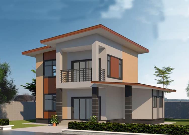 Affordable doublestorey house design with three bedrooms Ulric Home