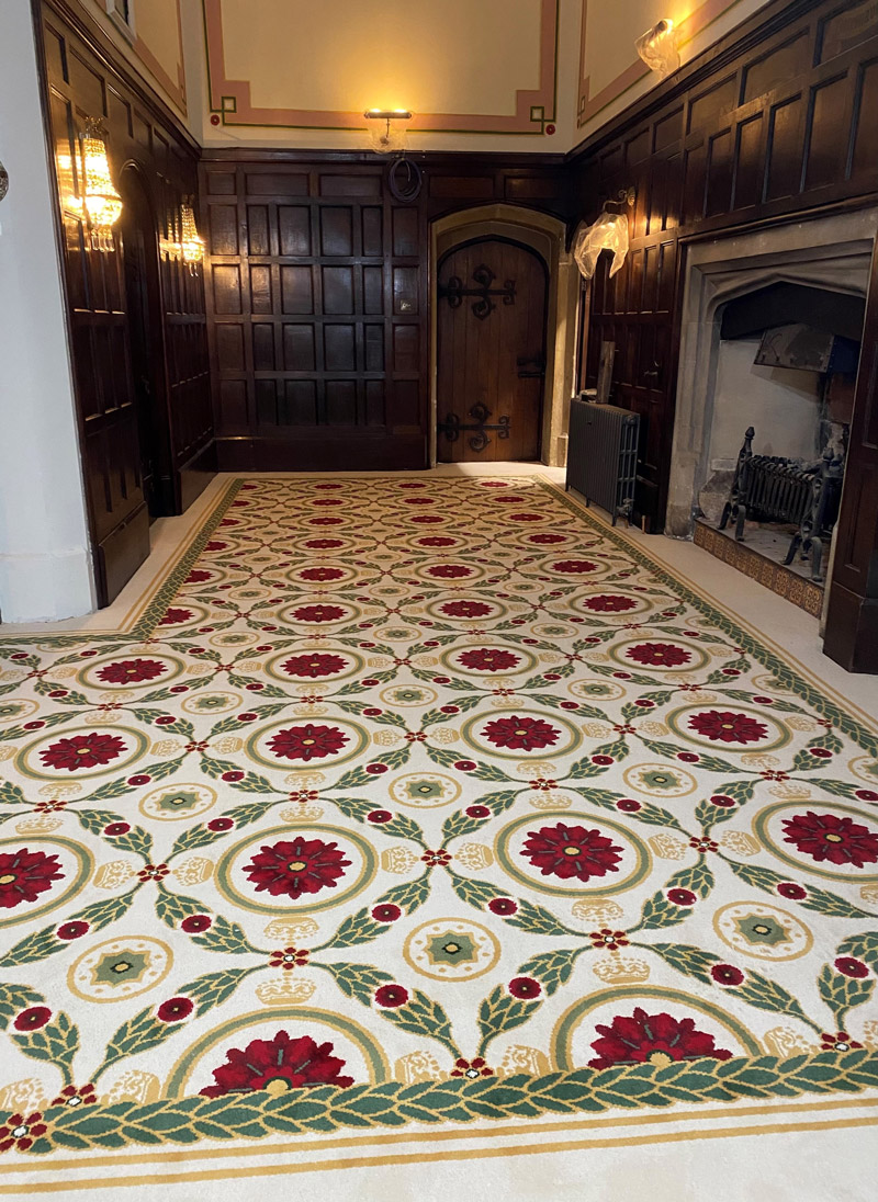 Bespoke Classic Carpets at Thornbury Castle, Bristol Ulster Carpets