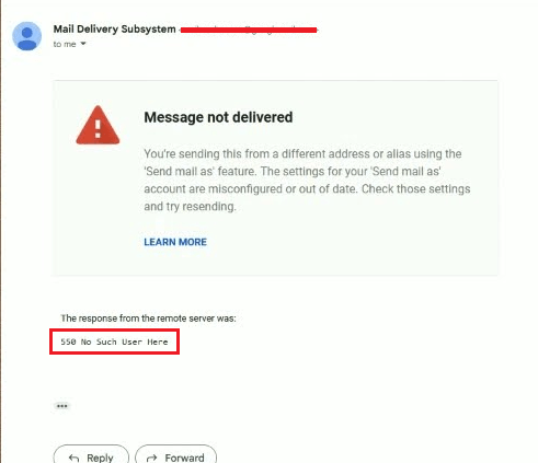 How to Fix the "550 No Such User Here" Email Error | Ultahost Knowledge