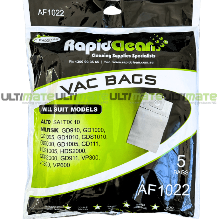 RapidClean Vacuum Cleaner Bags Paper 5 Pack AF1022 Ultimate Cleaning