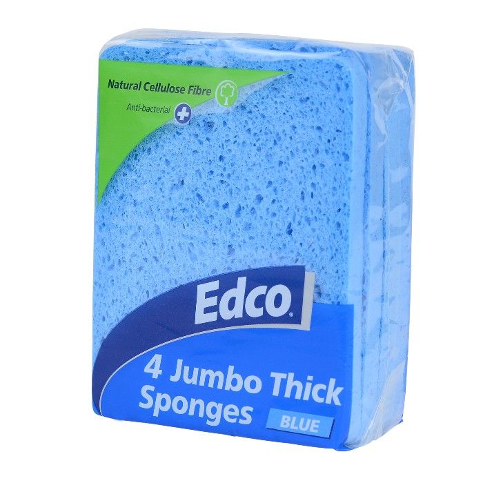 EDCO Jumbo Thick Sponges 4 Pack Ultimate Cleaning Products