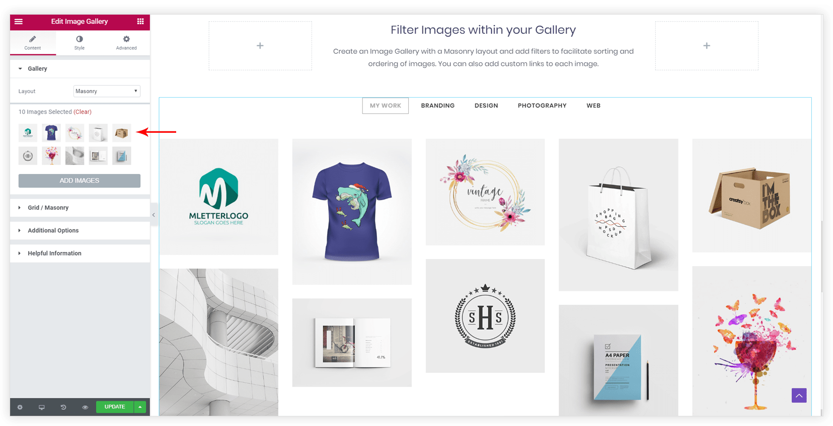 How to Add a Caption for the Image?