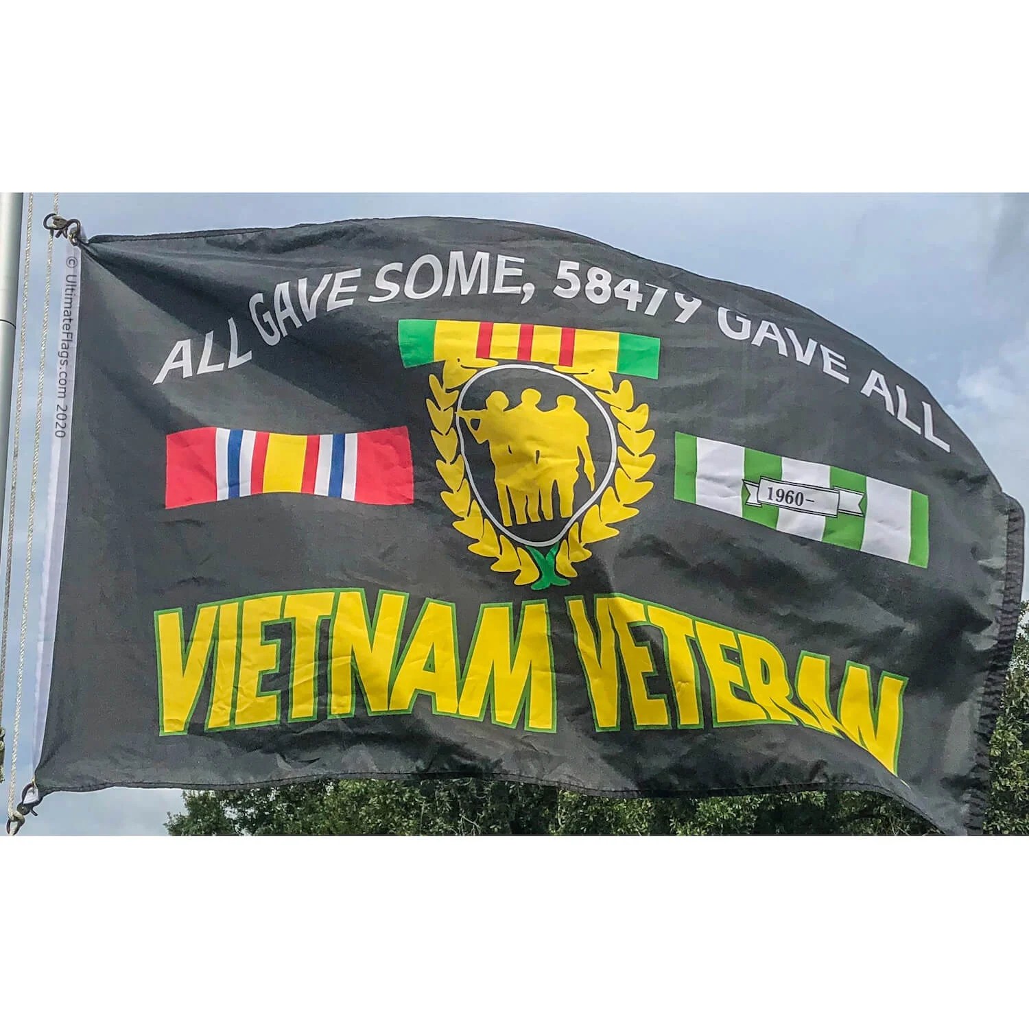 Vietnam Veteran Flag All Gave Some 58479 Gave All 3 X 5 ft.