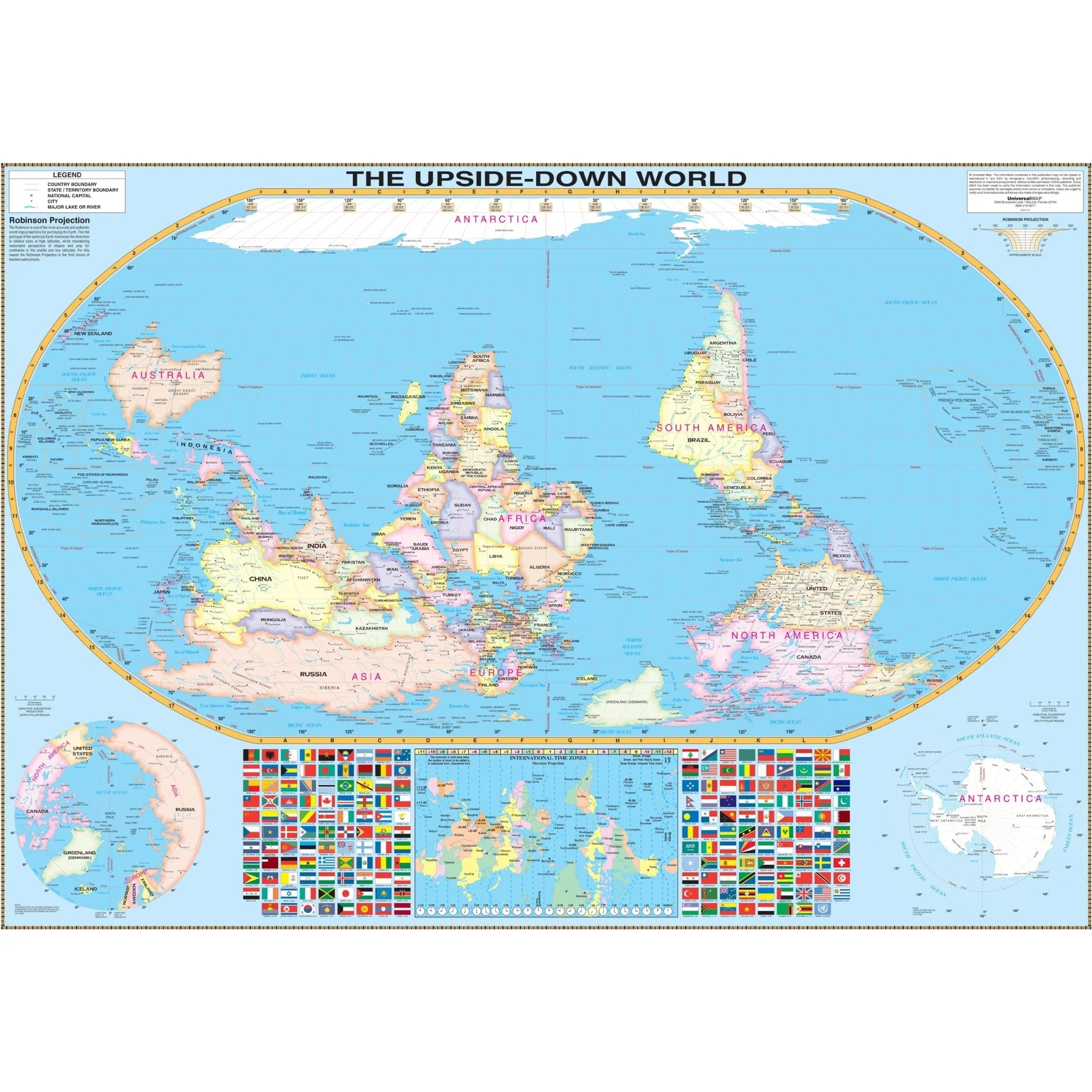 Turning the World Around The Upside Down Map