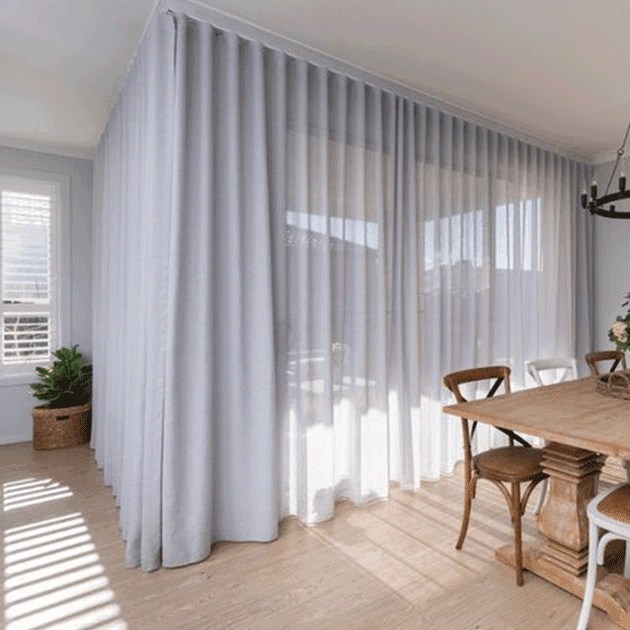 Custom Wave fold curtains Installation service in Clyde North