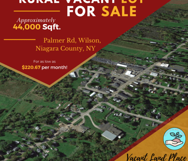 This 1.12Acre land located along Palmer Rd, Wilson, Niagara County NY