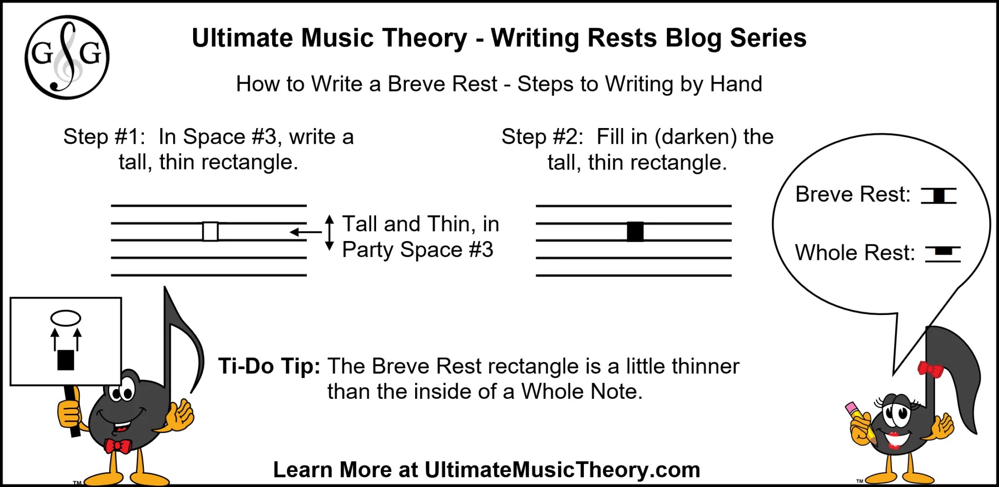 Writing Rests 1 Breve Rest Ultimate Music Theory