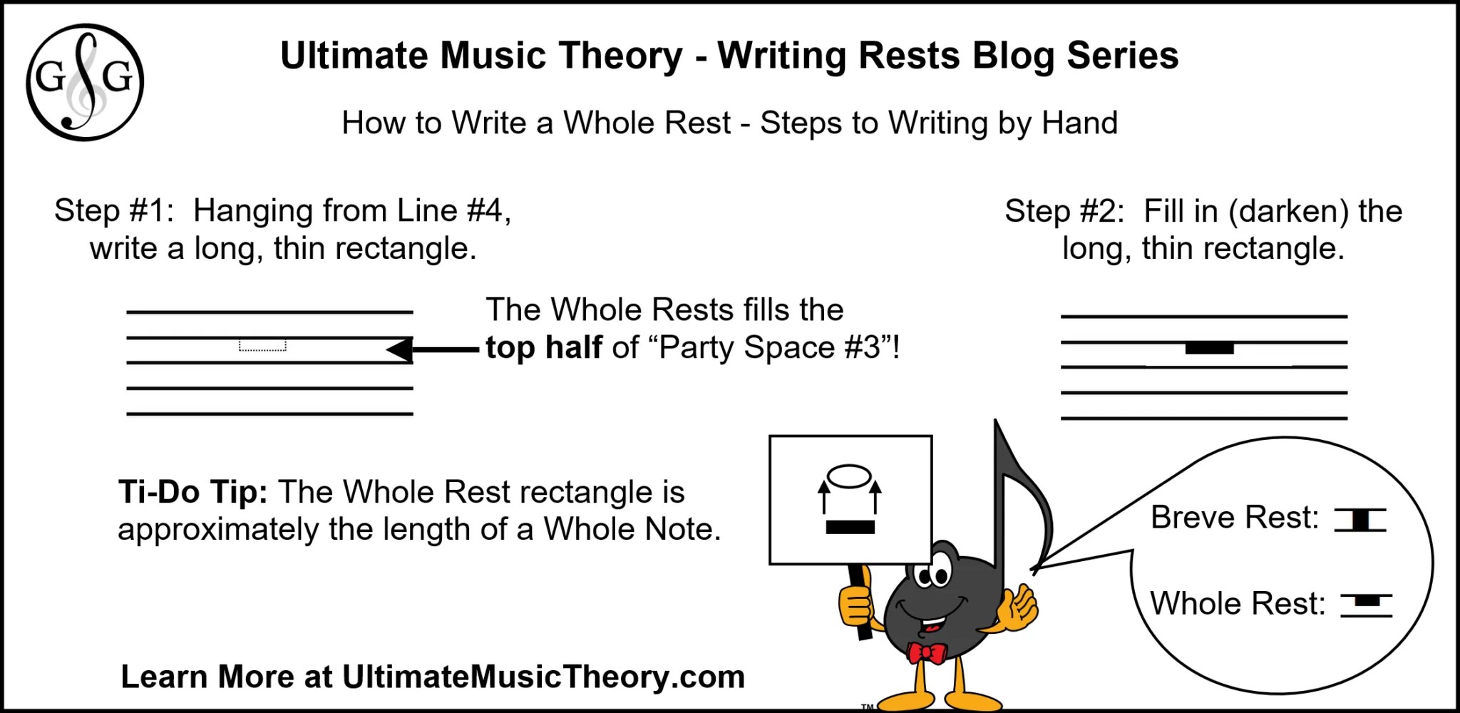 Writing Rests 2 Whole Rest Ultimate Music Theory
