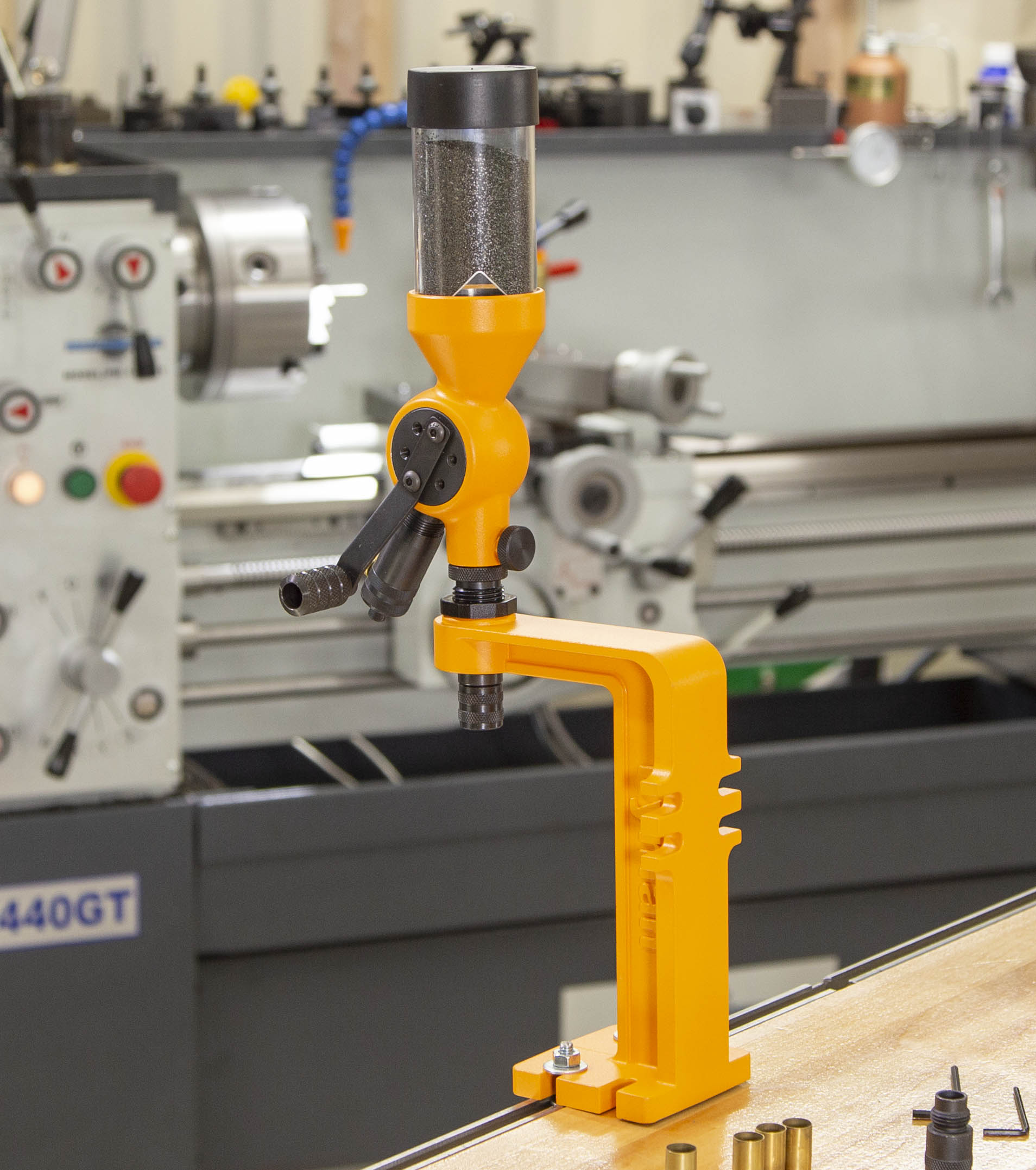 NEW! Lyman Brass Smith Powder Measure and Stand Ultimate Reloader