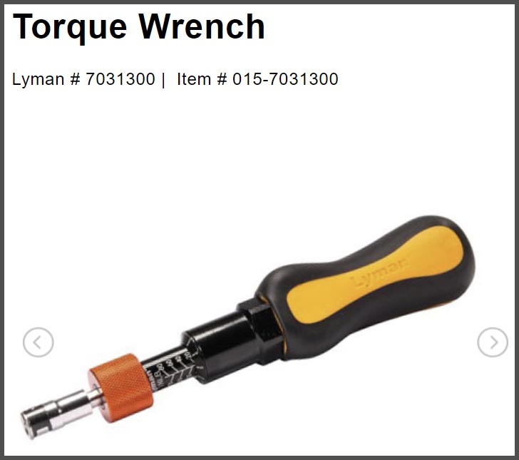 Quick Look Lyman ProDrive Torque Wrench Ultimate Reloader