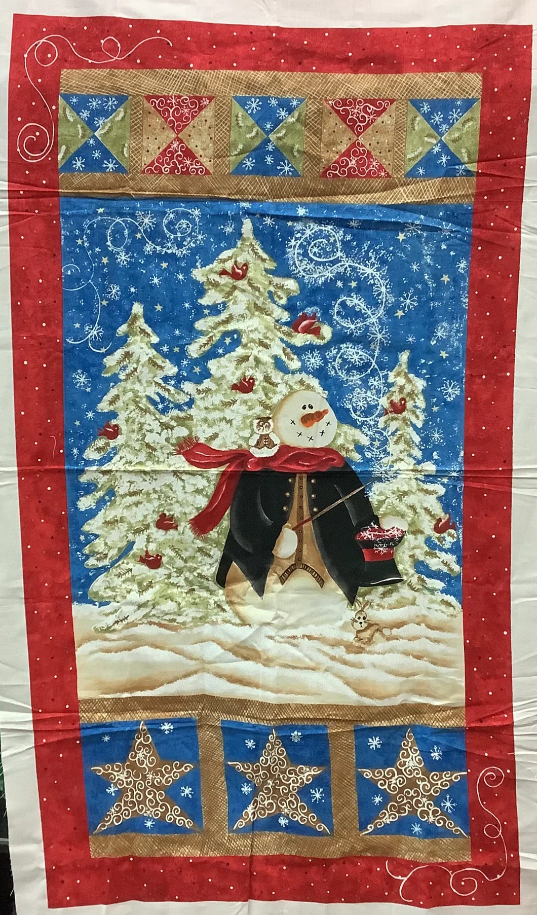 Winter Magic Snowman Panel Ultimate Sewing Centre