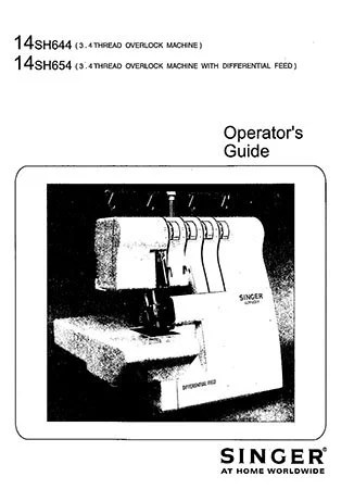 Instruction Book Singer 14SH654 – Ultimate Sewing and Vac