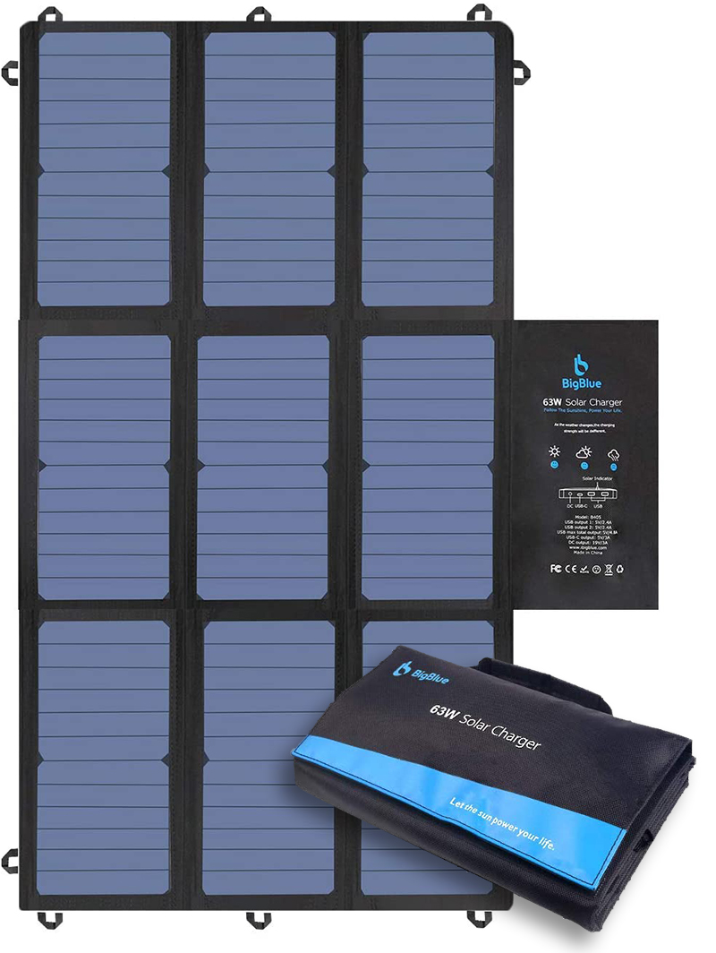 BigBlue 63W Portable Solar Charger Ultimate Upland