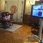 Oscar Puente y Ana Redondo en la rueda de prensa en el Ayuntamiento.