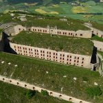 Vista aérea del Fuerte de San Cristóbal de Pamplona.