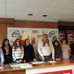 Responsables de los sectores de Educación, Sanidad y Administración General de la Junta de los sindicatos convocantes de las movilizaciones (CSIF Castilla León), UGT (FESP) Castilla y León, CCOO Castilla y León (Área Pública).