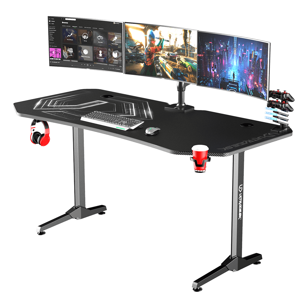 Ultradesk FRAG XXL Computer table, Gaming desk, Large size with pad